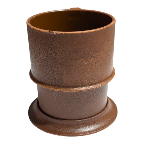 VTG Tupperware Brown Coffee Mug Cup With Lid Travel Kitchenware USA - Picture 5 of 7